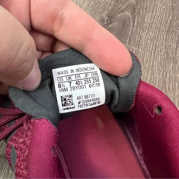 Adidas Women’s Sneaker Running Maroon 8.5 - Picture 9 of 9